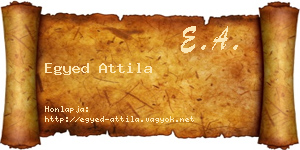 Egyed Attila névjegykártya